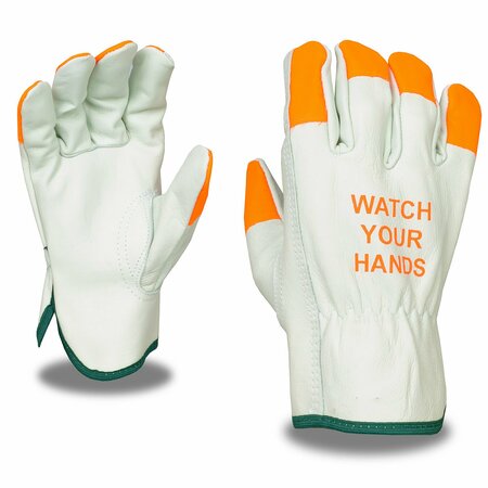 CORDOVA Driver, Cowhide, Standard, Grain, Self-Extinguishing Gloves, S, 12PK 8216WYHS